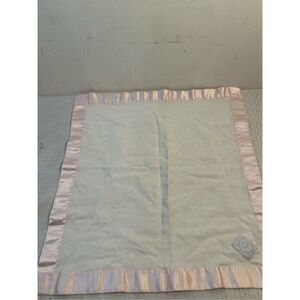 My blanket Blankie pink silk trim 18x19”